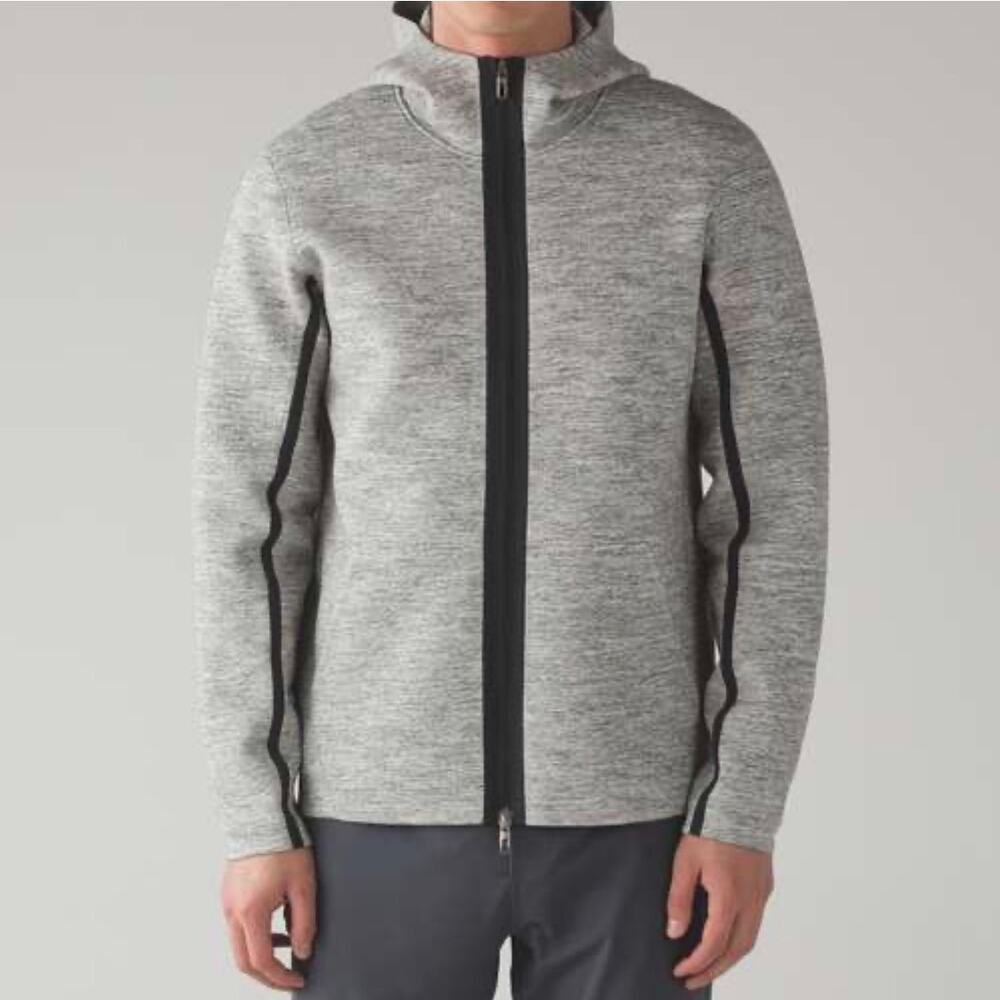Lululemon Men’s Stratum Full Zip Thick Hoodie Sweatshirt Heathers Gray Size M